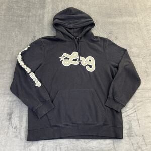 Lifted Research Group LRG Logo Hoodie Men's Large Pullover Fleece Black Charity